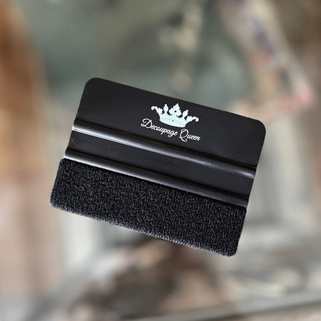 Decoupage Queen Black Felt Edge Scraper Squeegee