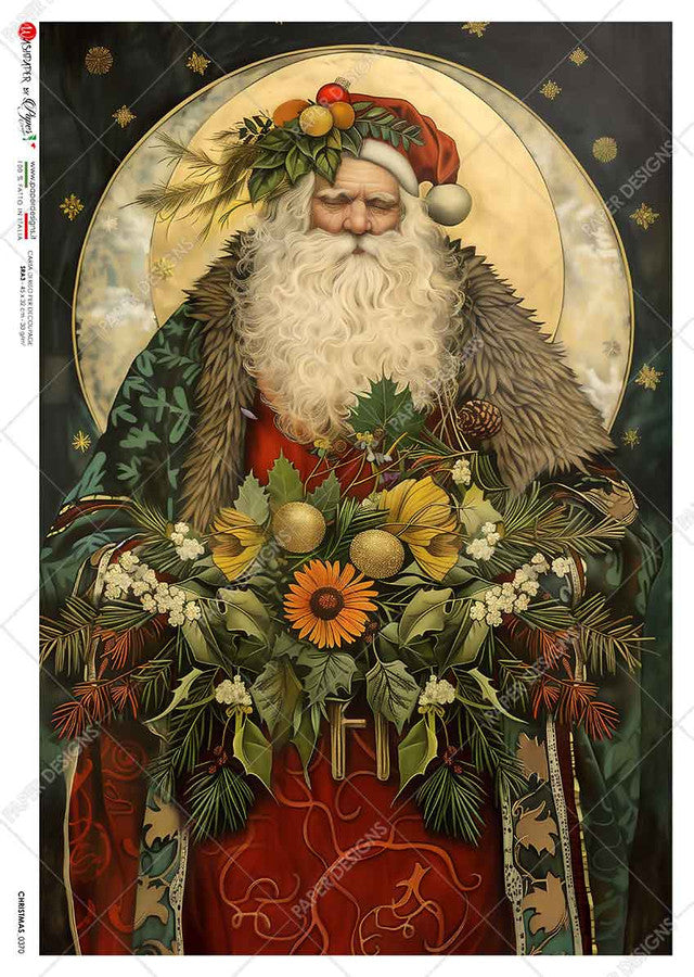Paper Designs - St Nicholas with Flowers