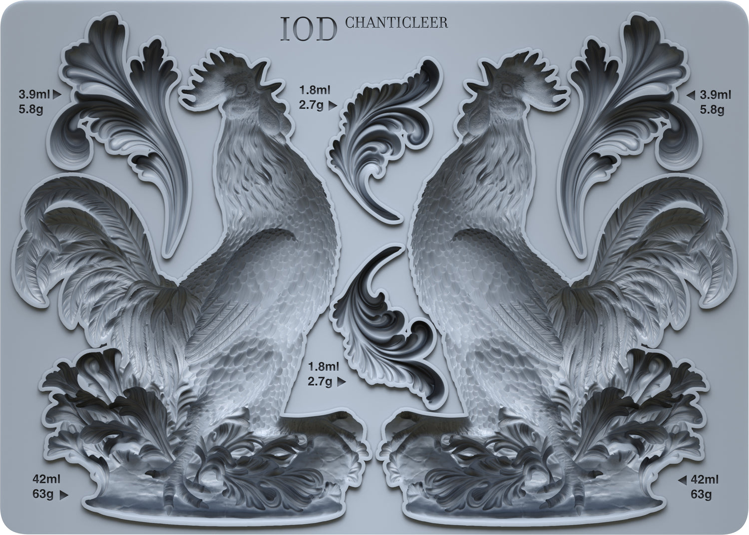 Chanticleer IOD Decor Mould
