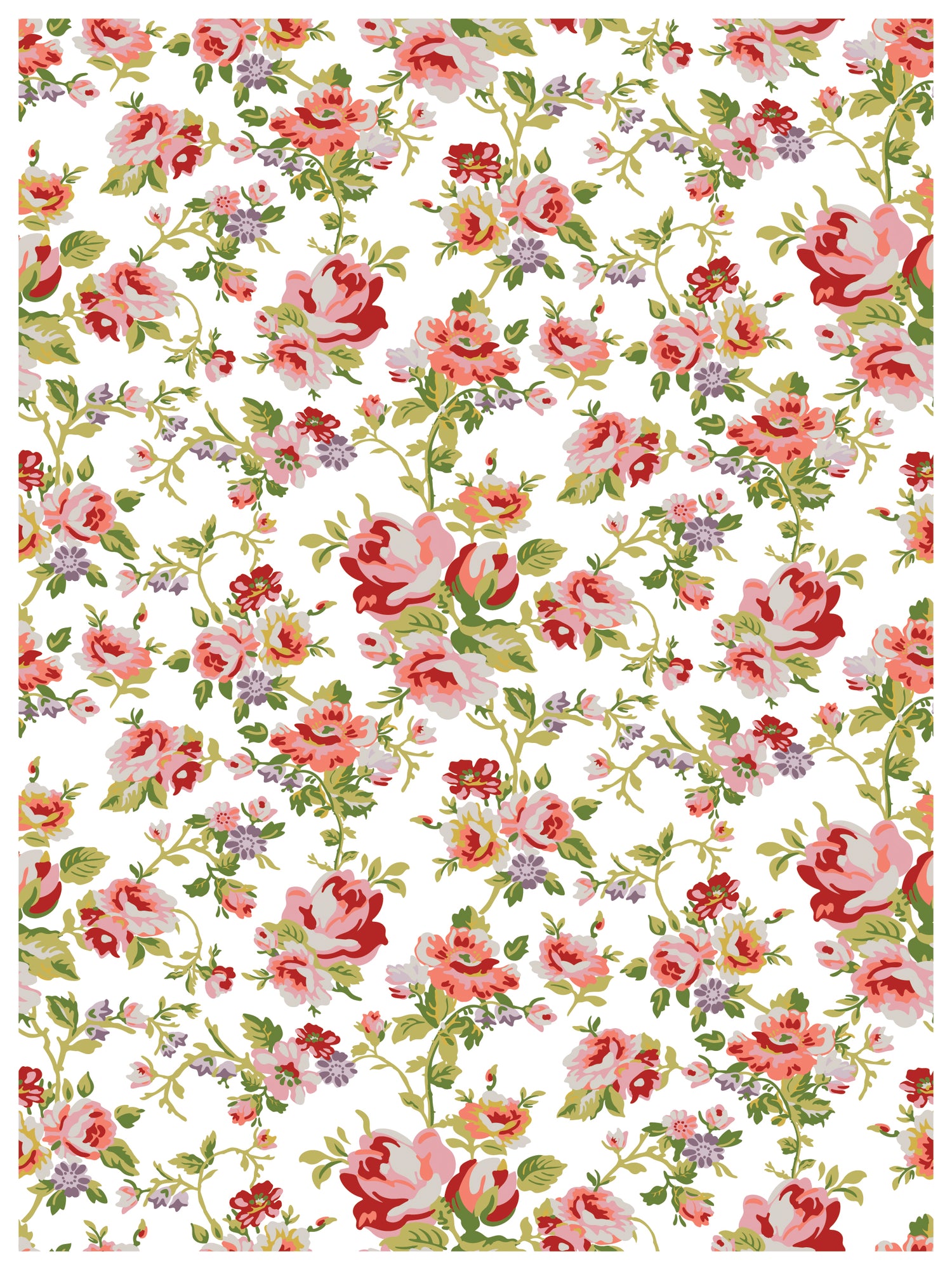Ditsy Blooms IOD Paint Inlay