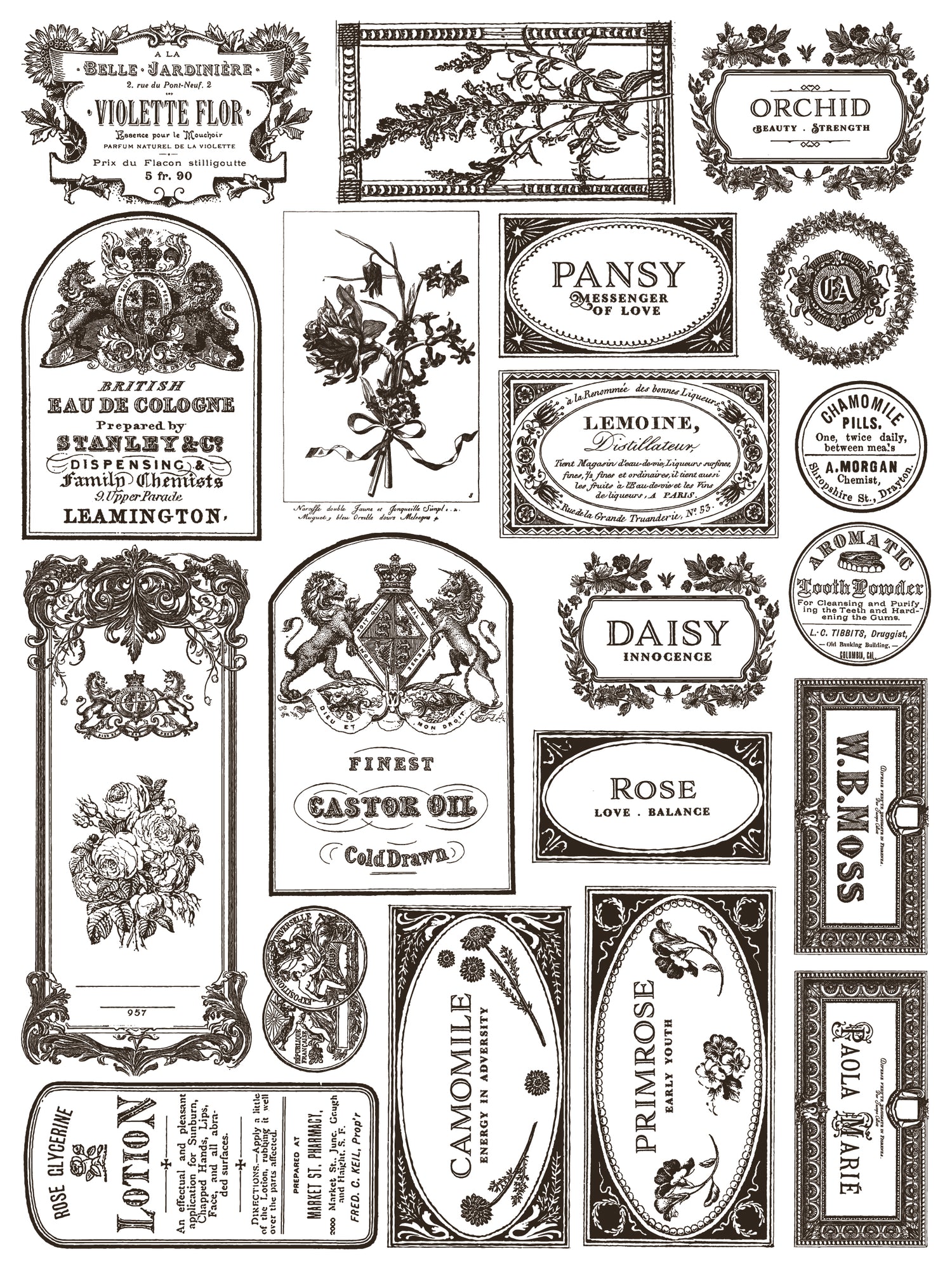 Floriography IOD Paint Inlay