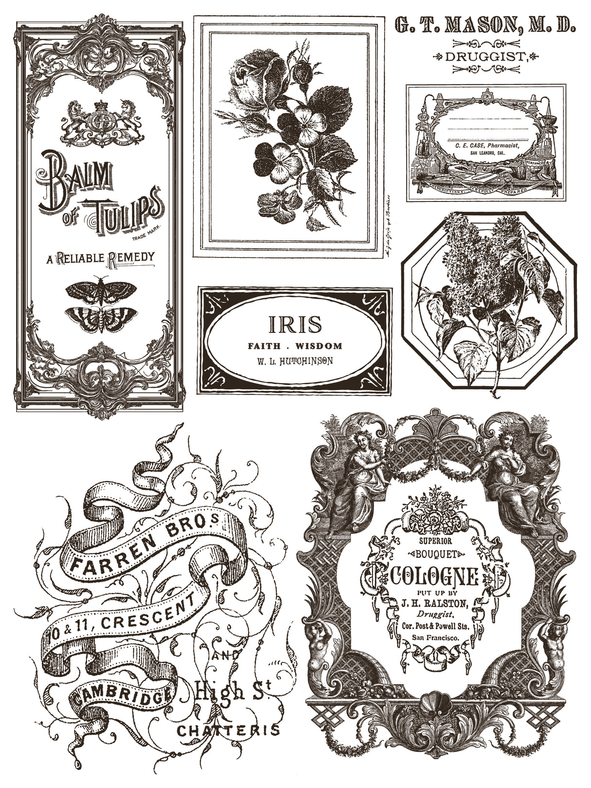 Floriography IOD Paint Inlay