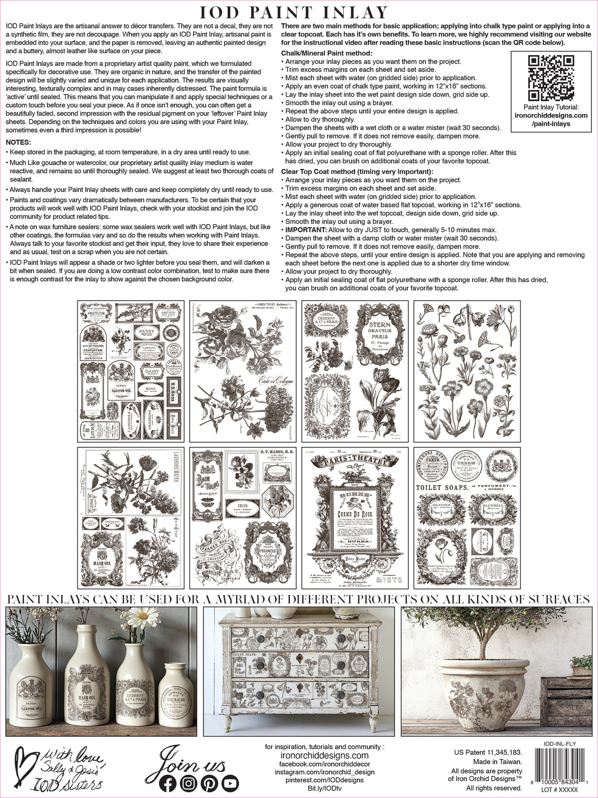 Floriography IOD Paint Inlay