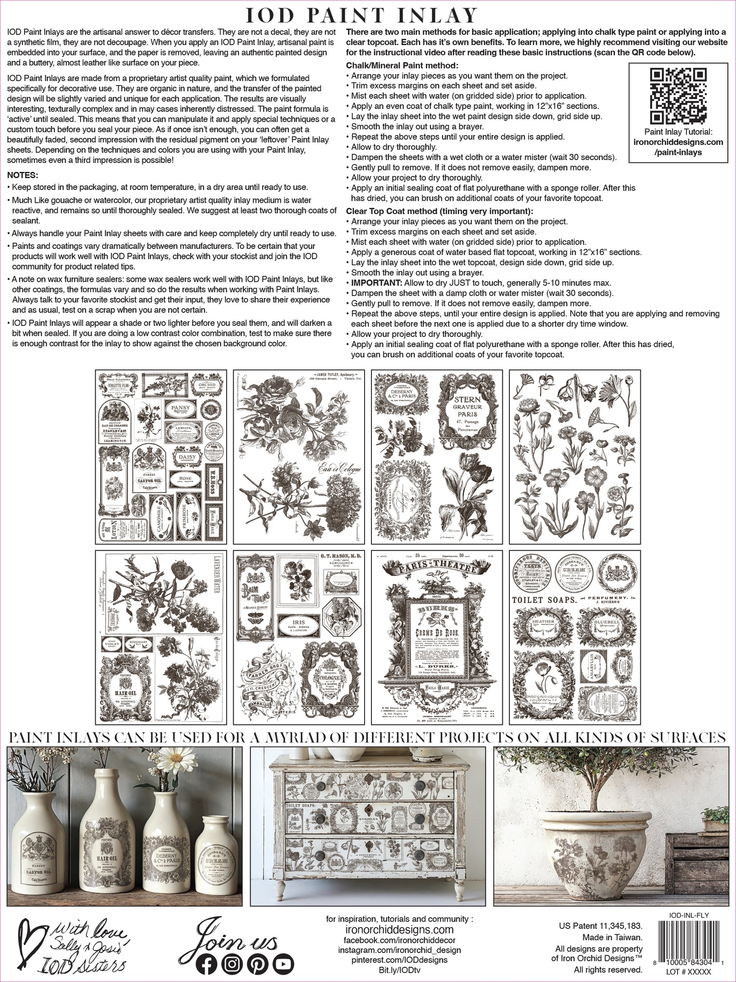 Floriography IOD Paint Inlay