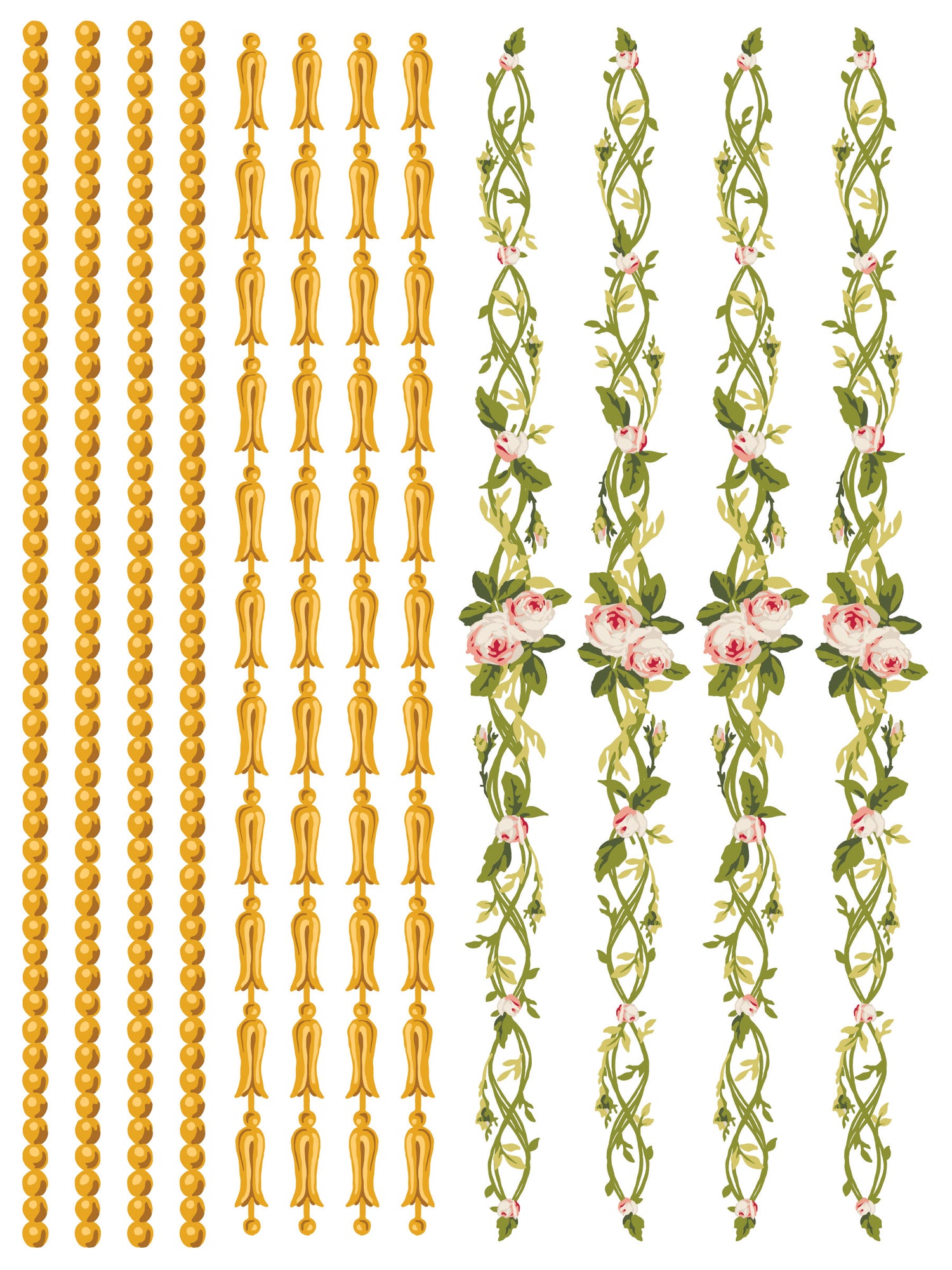 Petite Fleur Pink IOD Paint Inlay