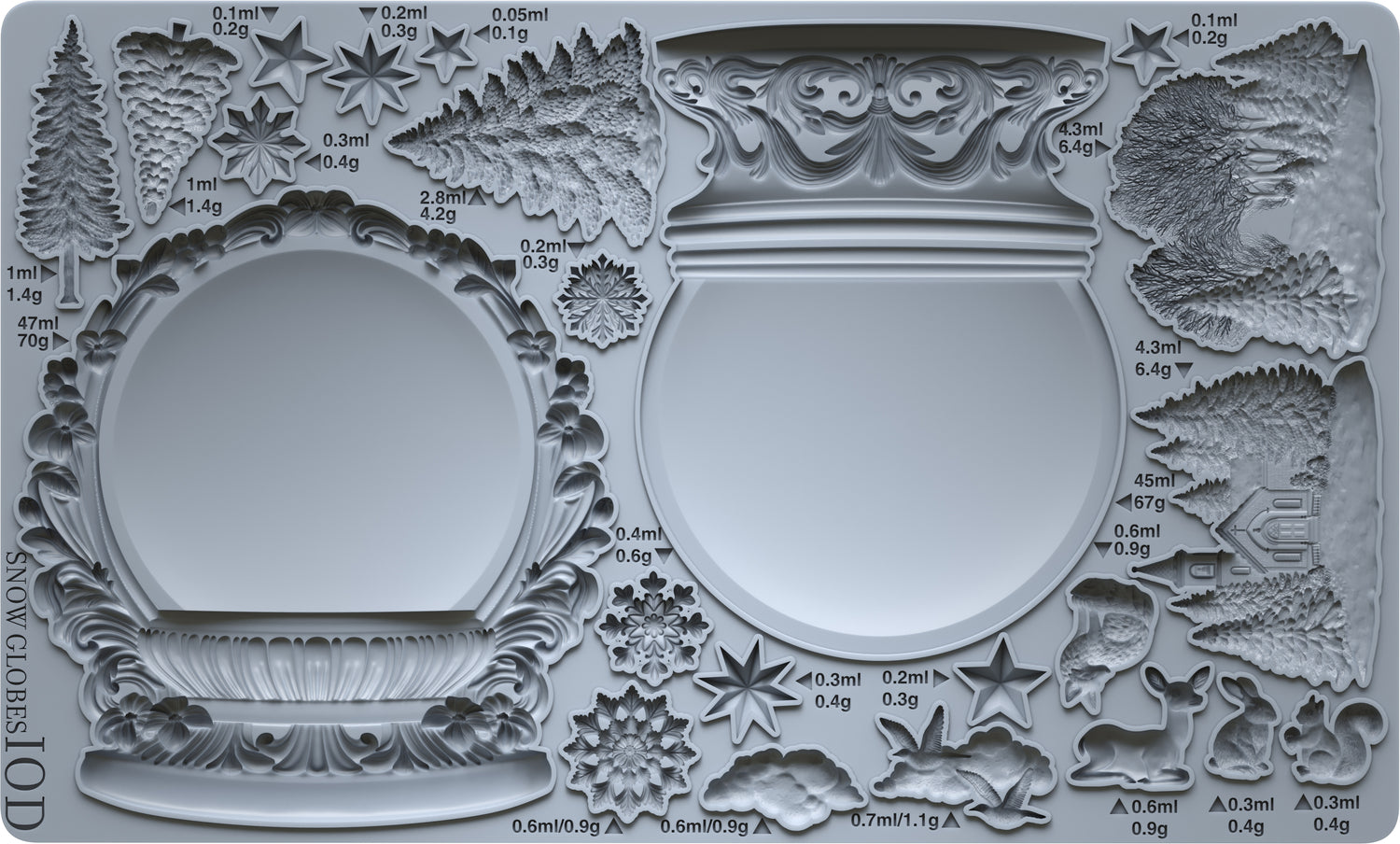 Snow Globes IOD Decor Mould