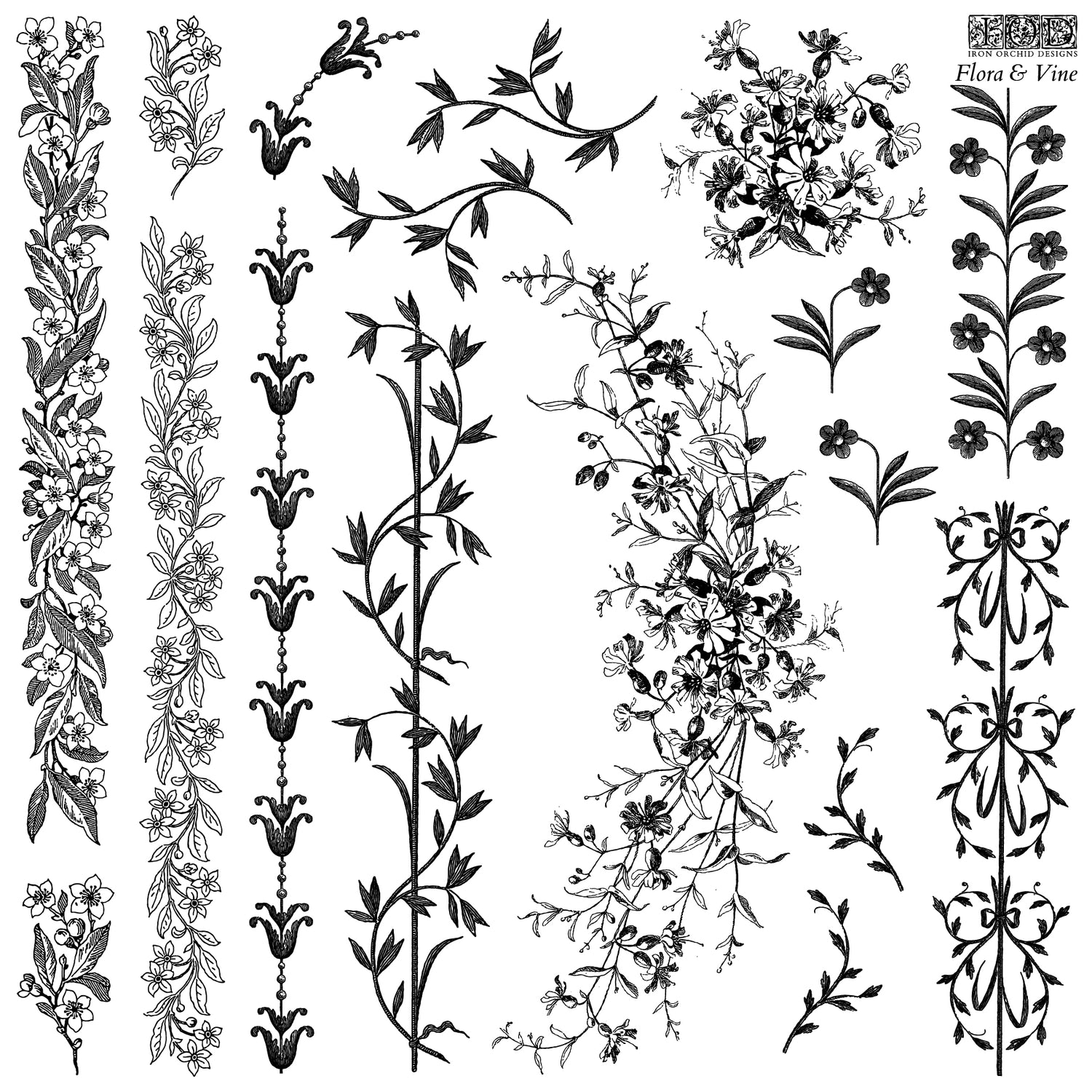 Flora & Vine IOD Decor Stamp