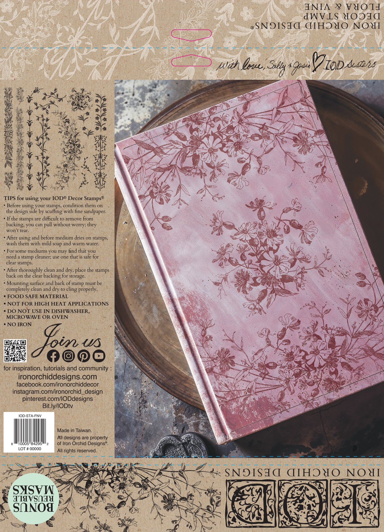 Flora & Vine IOD Decor Stamp
