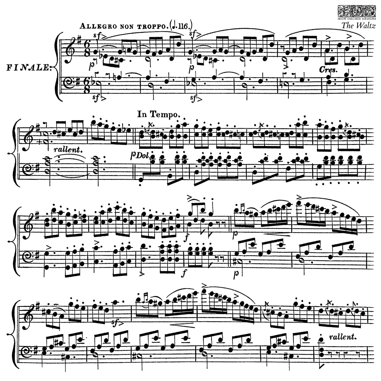 The Waltz IOD Decor Stamp