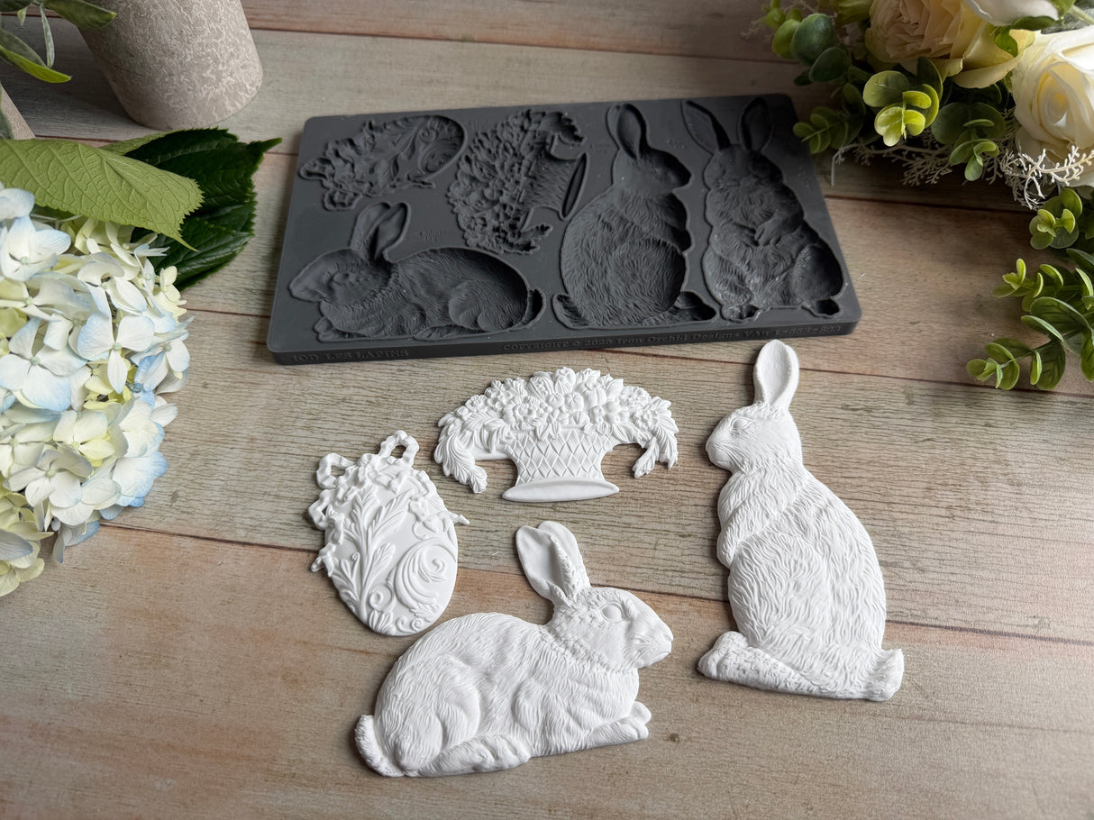 Les Lapins IOD Decor Mould