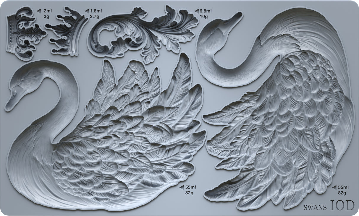 Swans IOD Decor Mould
