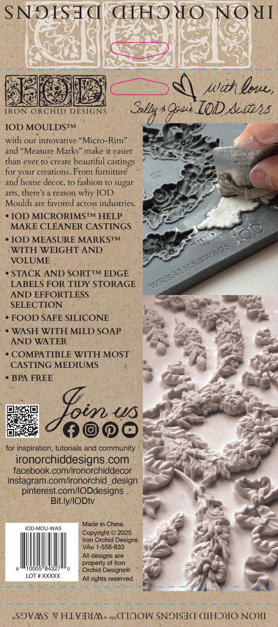 Wreath & Swags IOD Decor Mould