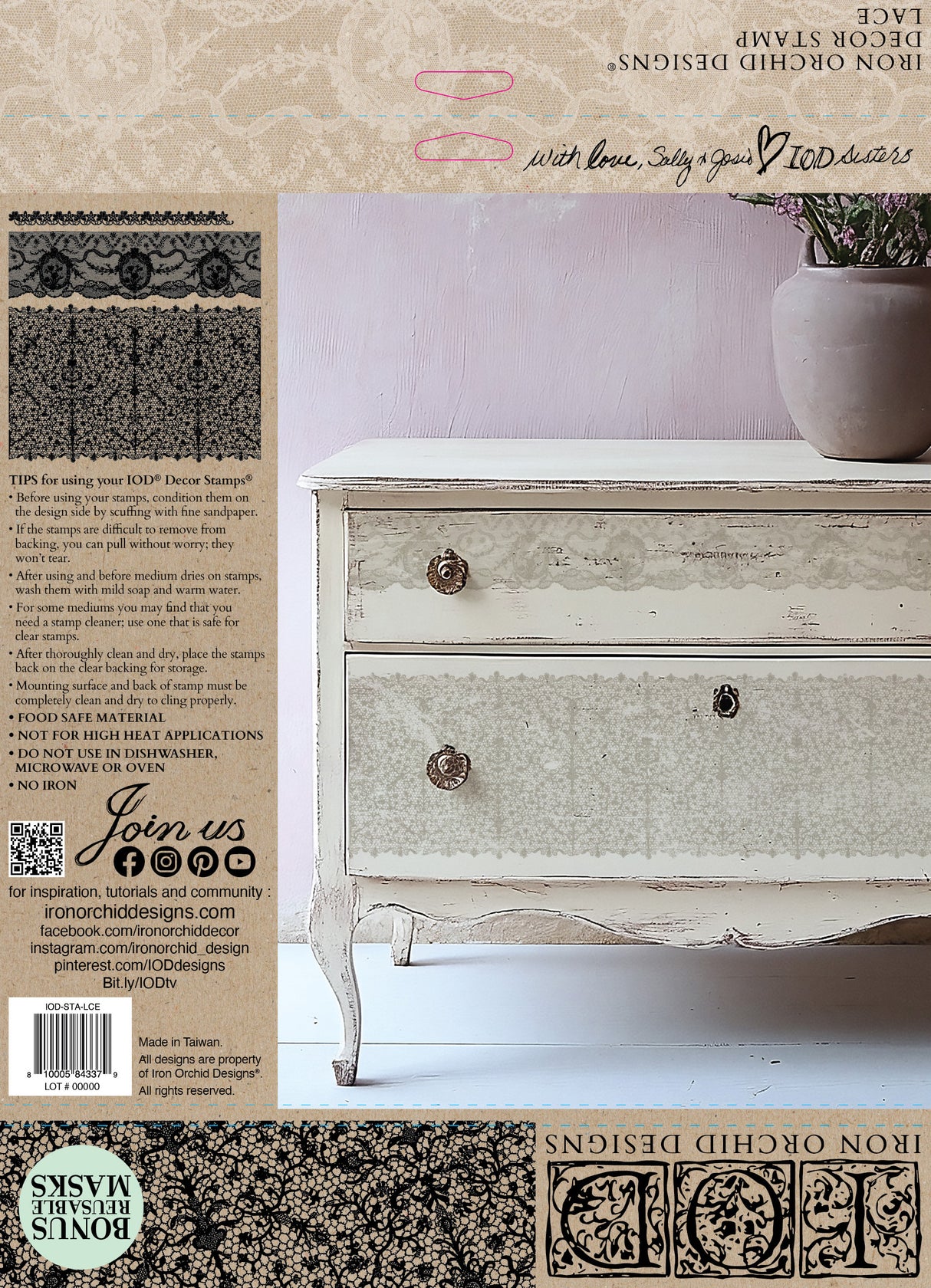 Lace IOD Decor Stamp