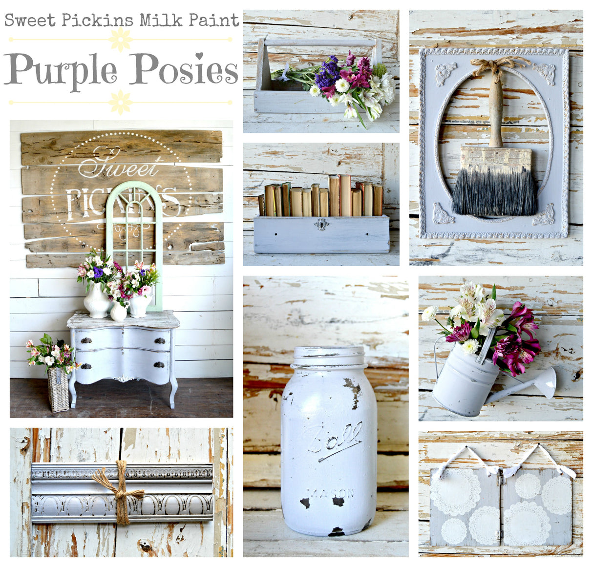 Purple Posies by Sweet Pickins Milk Paint