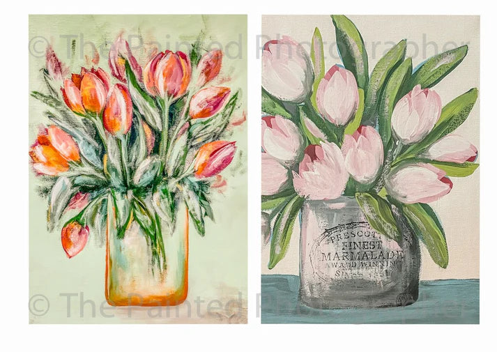 5x7 Tulips - Decoupage Rice Paper