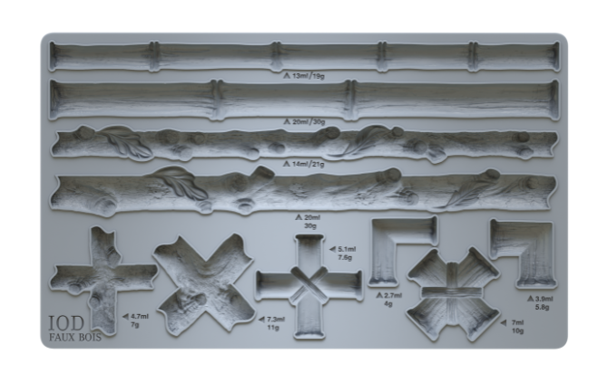 Faux Bois IOD Decor Mould