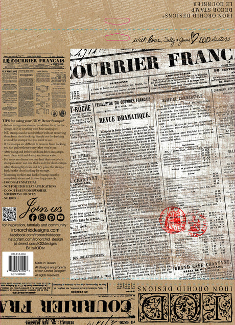 Le Courier IOD Decor Stamp