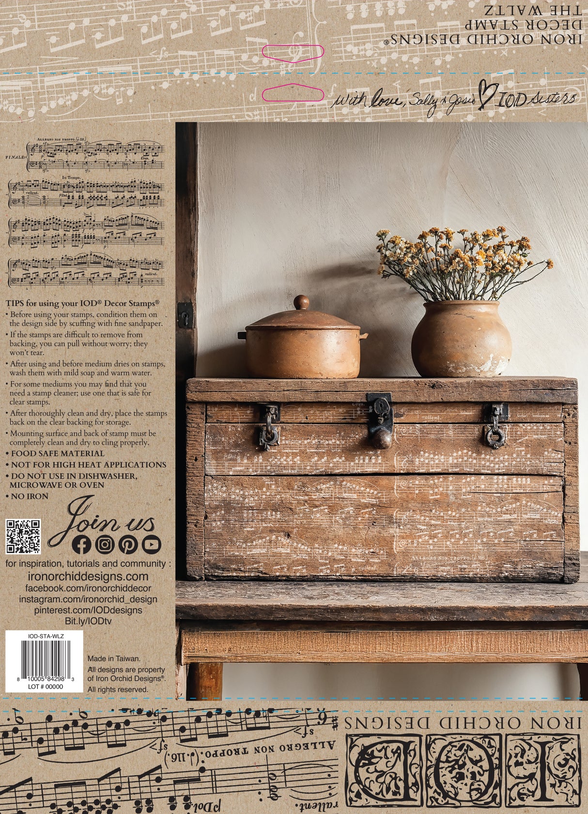 The Waltz IOD Decor Stamp