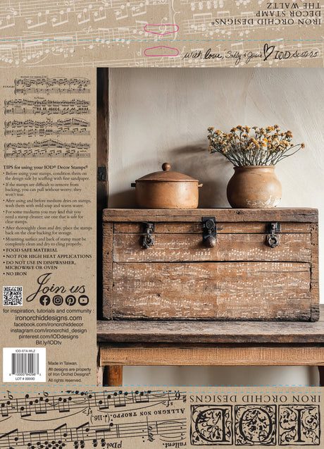 The Waltz IOD Decor Stamp