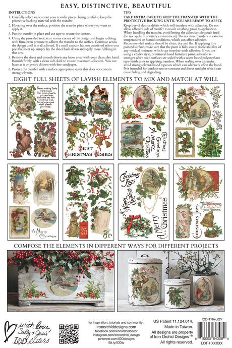 Christmas Joy IOD Transfer