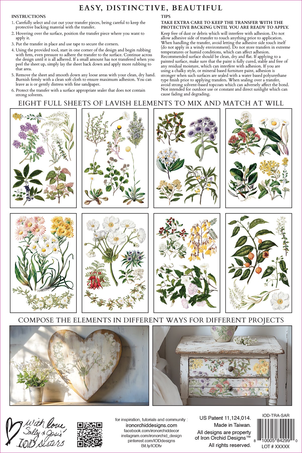 Sarah Featon's Botanicals IOD Transfer