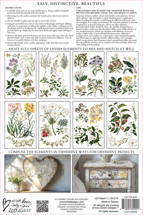 Sarah Featon's Botanicals IOD Transfer