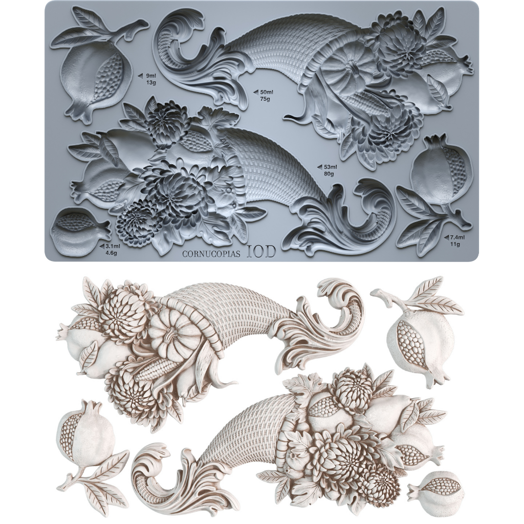 Cornucopias IOD Decor Mould
