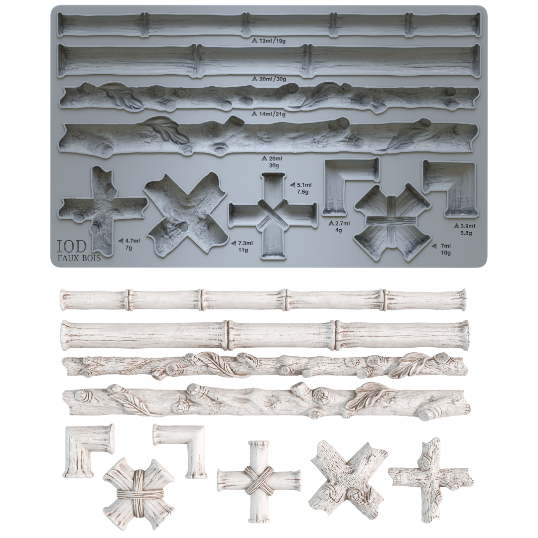 Faux Bois IOD Decor Mould