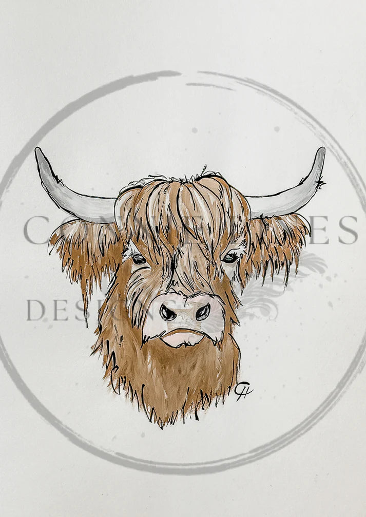 Highland Cow Gilbert - Decoupage Rice Paper