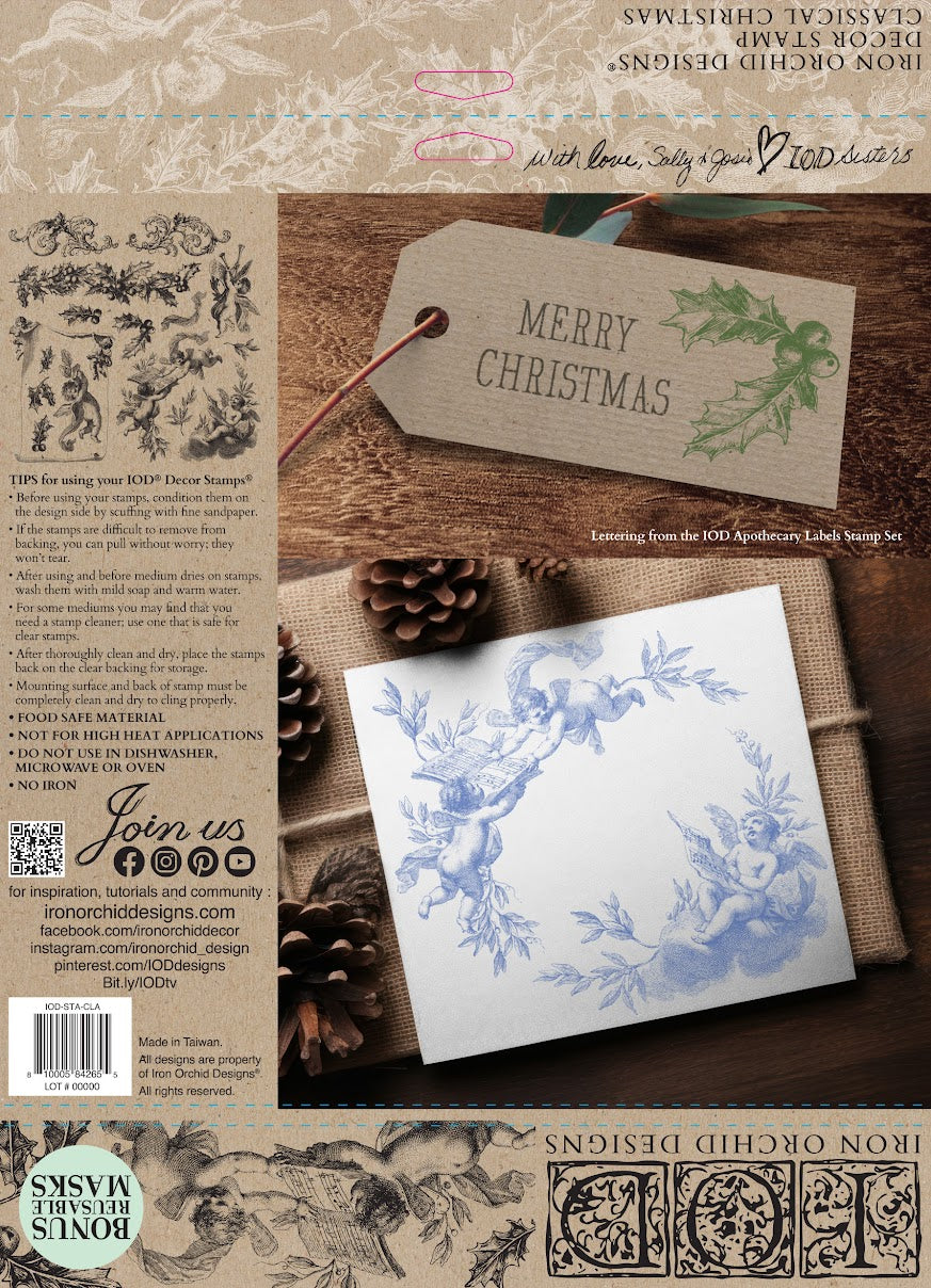 Classical Christmas IOD Decor Stamp