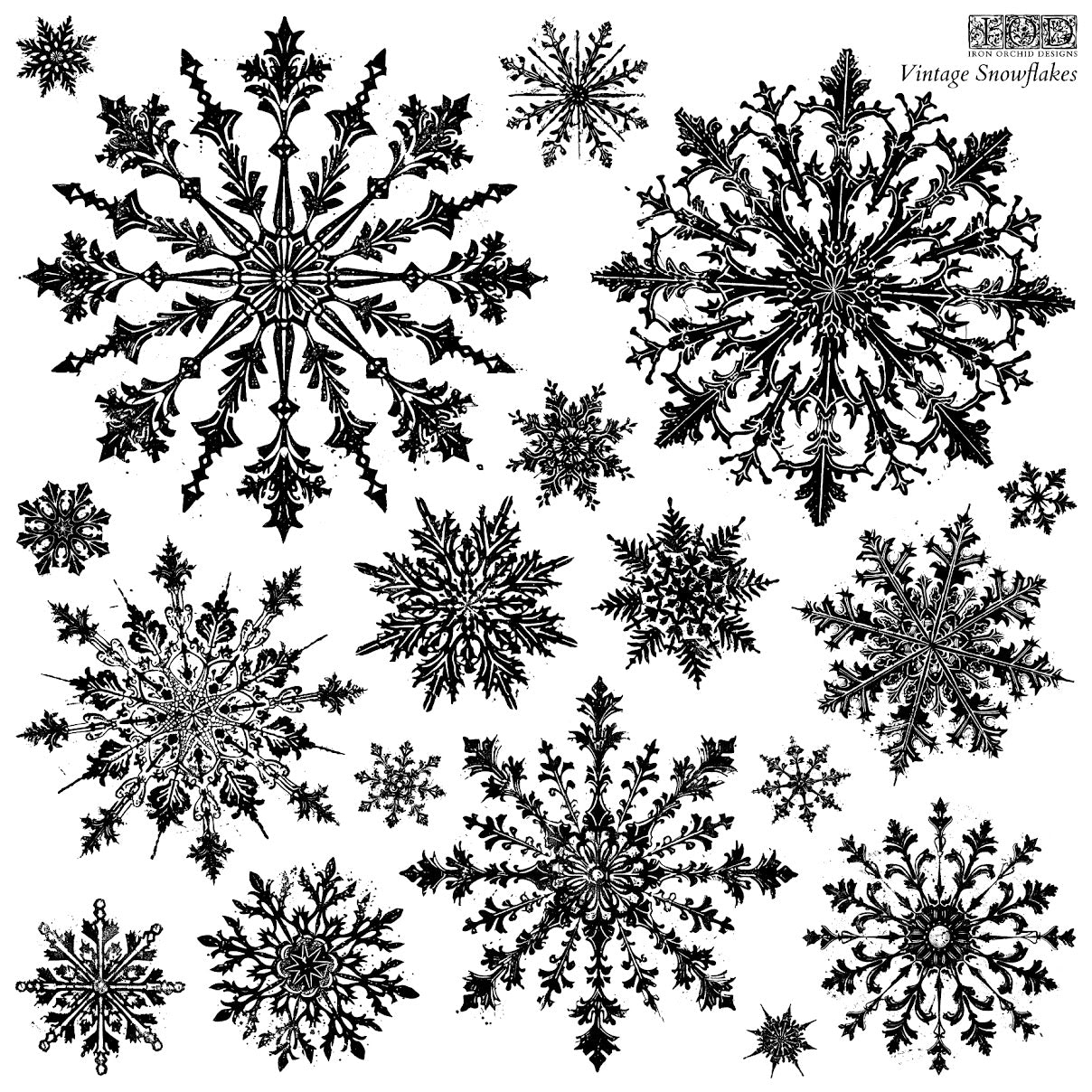 Vintage Snowflakes IOD Decor Stamp