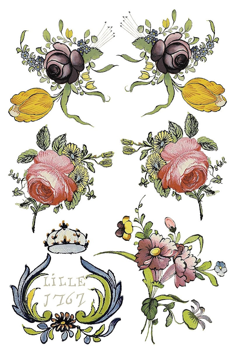 Fairytale Florals IOD Transfer