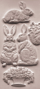 Les Lapins IOD Decor Mould