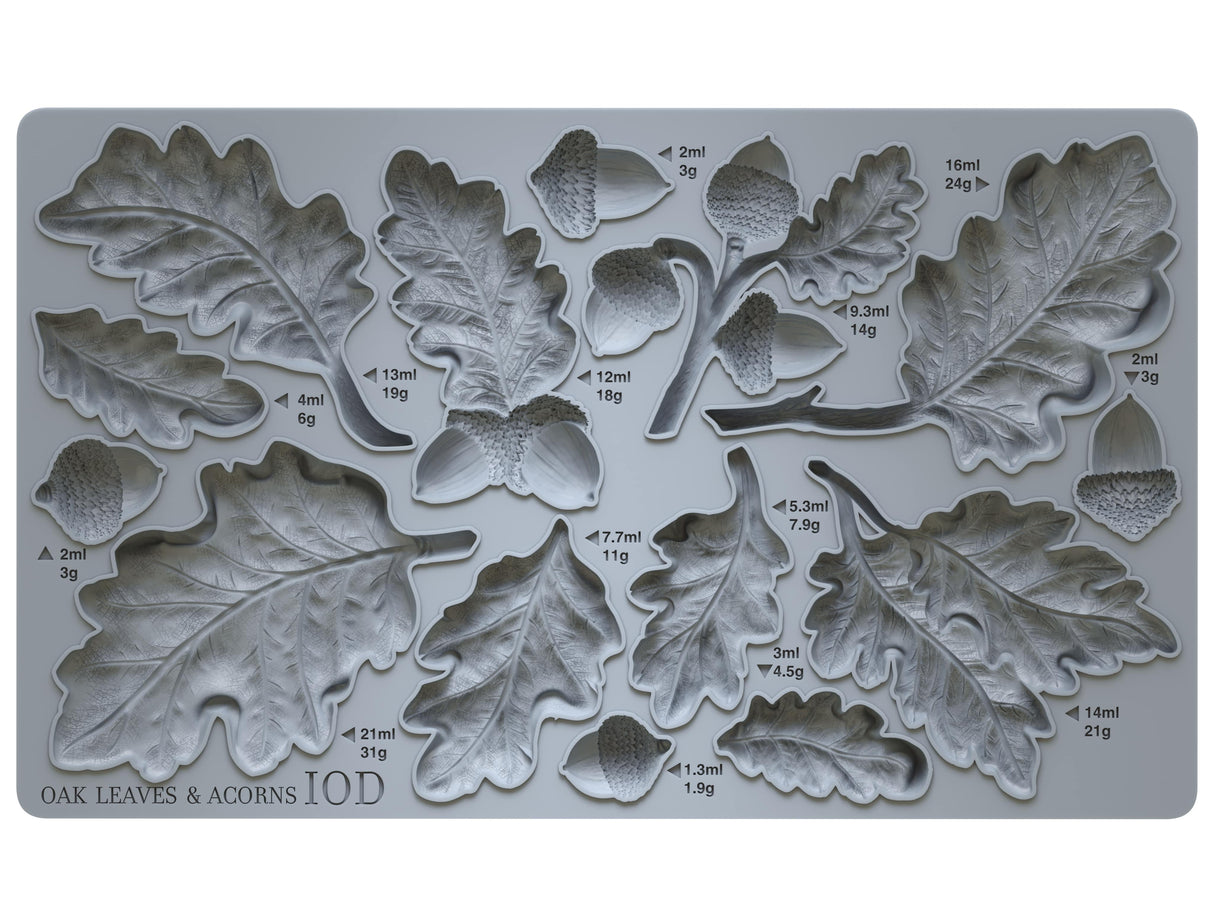 Oak Leaves & Acorns IOD Decor Mould