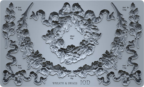 Wreath & Swags IOD Decor Mould