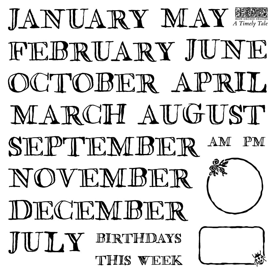 A Timely Tale IOD Decor Stamp