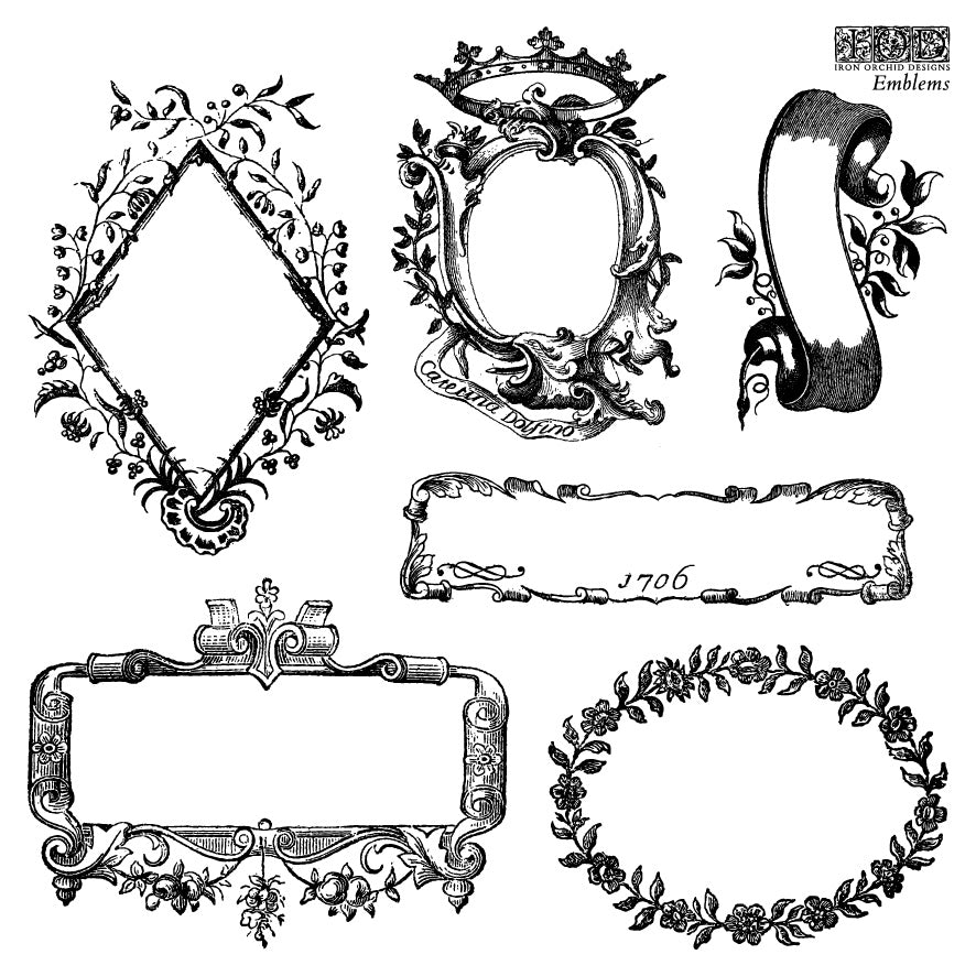 Emblems IOD Decor Stamp