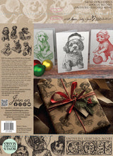 Christmas Puppies IOD Decor Stamp