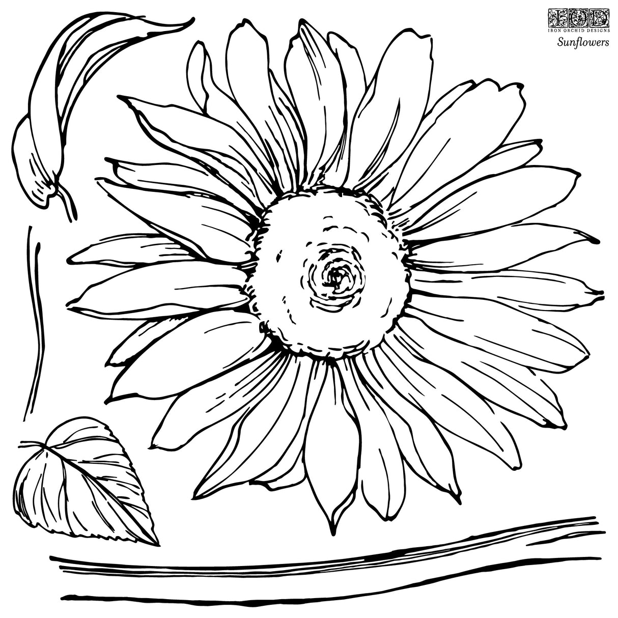 Sunflowers IOD Decor Stamp