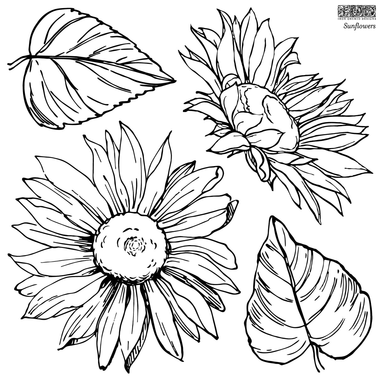 Sunflowers IOD Decor Stamp