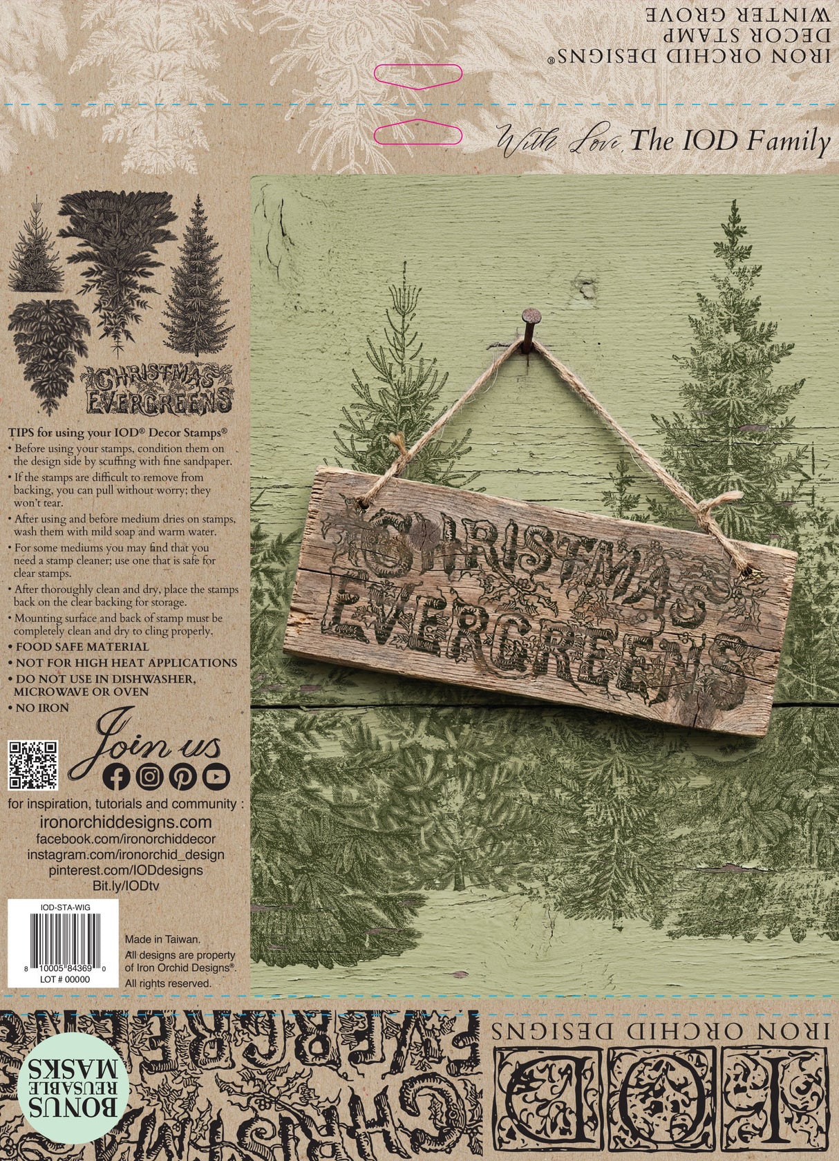 Winter Grove IOD Decor Stamp
