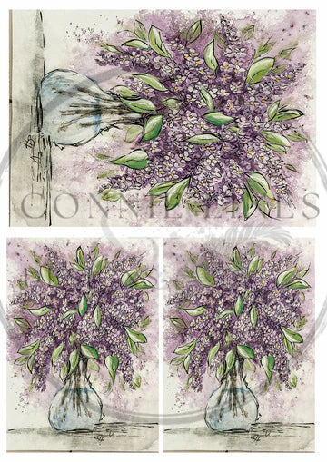 Multiple Lilac You More - Decoupage Rice Paper