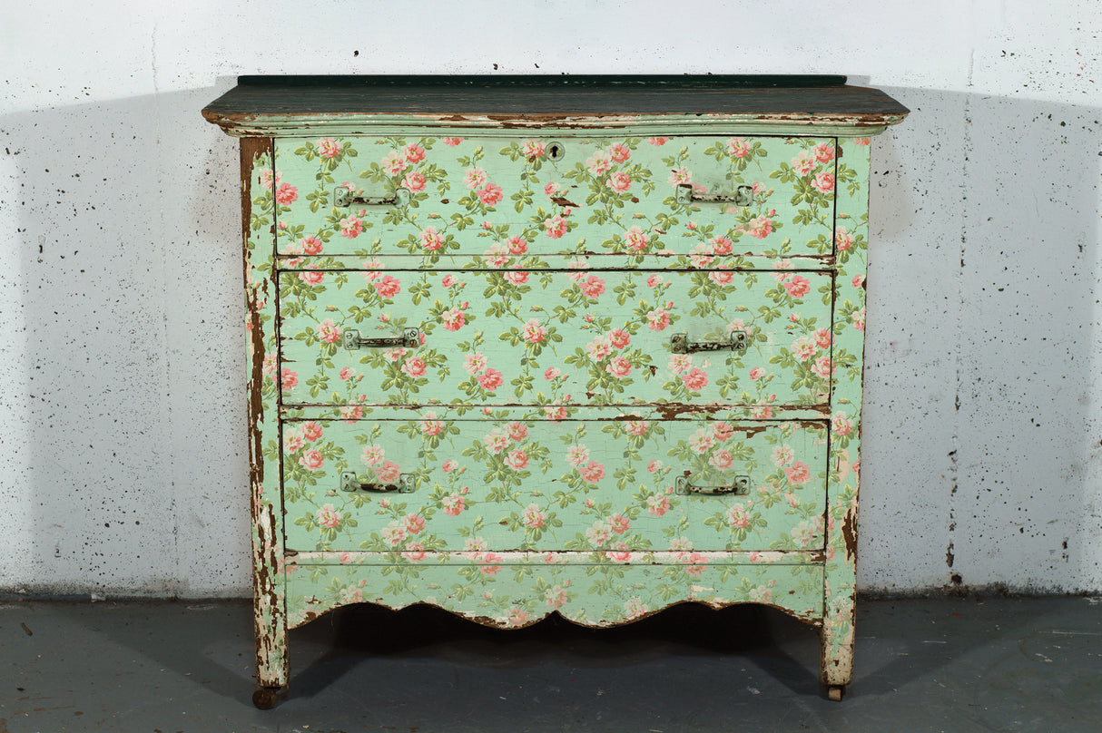 Rose Chintz IOD Paint Inlay