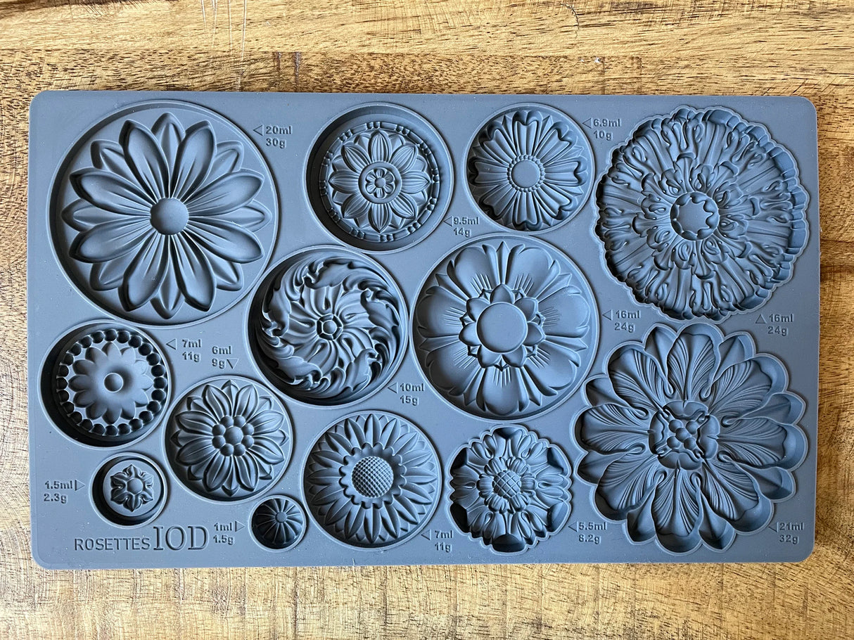 Rosettes IOD Decor Mould