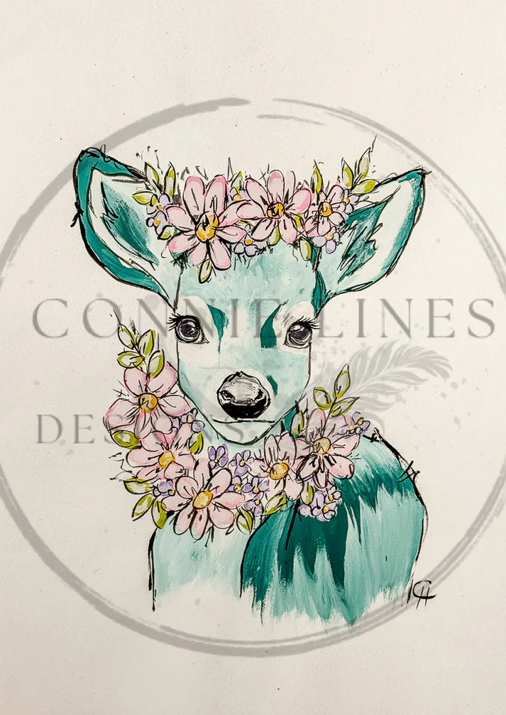 Spring Doe - Decoupage Rice Paper