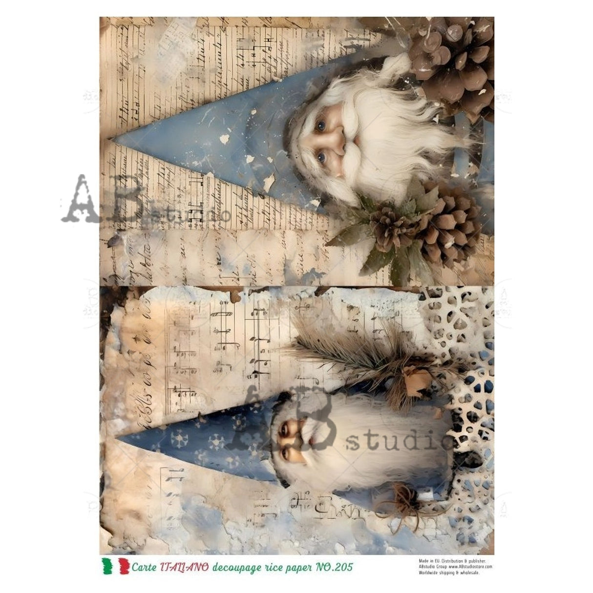 AB Studios Gnome Style Santas